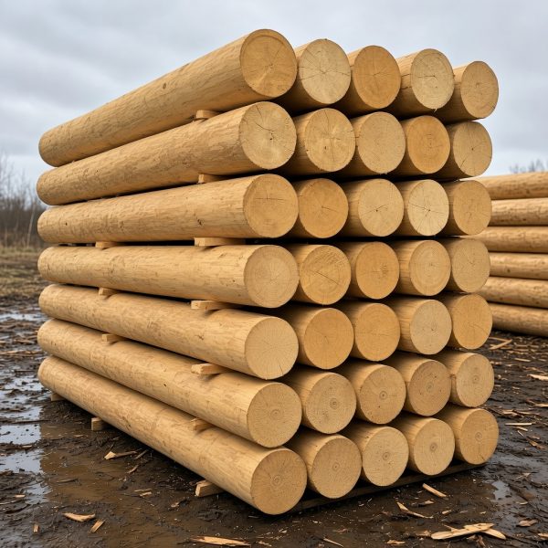 Оцилиндрованное бревно 220х6000 купить ЛесБаза